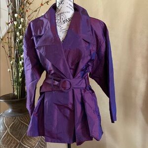 Chic Women's Purple Belted Blazer